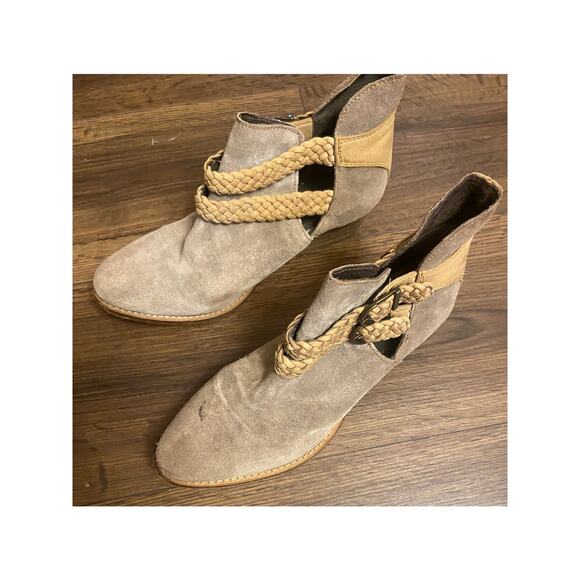 Anthropologie Rebels tan calista woven shoes sz: 8.5 - Picture 3 of 8